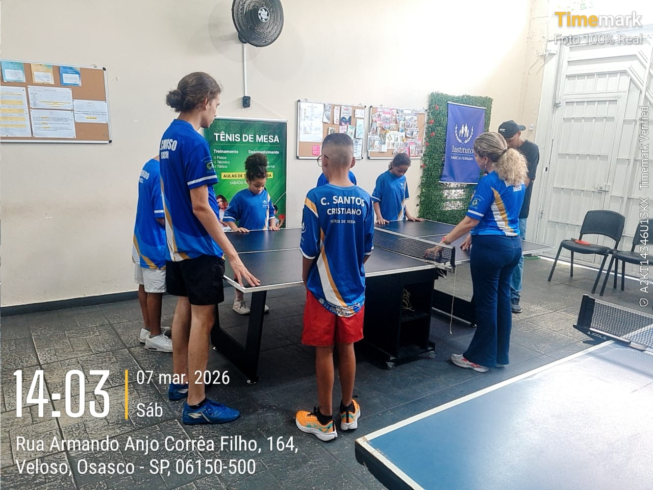 Participantes do Projeto Tênis de Mesa